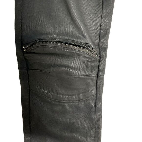 G-Star Raw Jeans Mid Skinny 5622 Moto Style Black Zippered Knee Waist 27 - Picture 7 of 15
